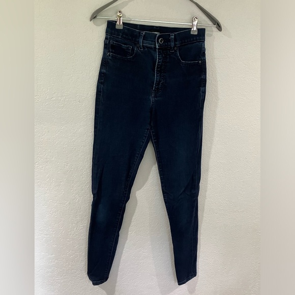 Express Jeans Size 4L Dark Denim Skinny Stretch - Picture 1 of 9